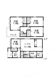 フジパレス戸建賃貸野出町の間取り画像