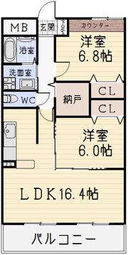 カーサ犬山Ⅰの間取り画像