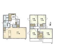 田柄戸建の間取り画像