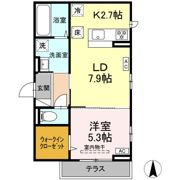 D-ROOM小田原2丁目Bの間取り画像