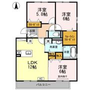 シャルム B棟の間取り画像