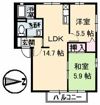 フレグランスKOZAI B棟の間取り画像