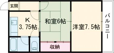 曽根パールマンションの間取り画像