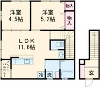 サニーヒルFUKUDAの間取り画像