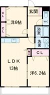 エルセレッソ白瀬の間取り画像
