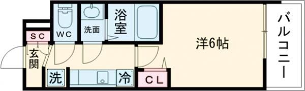 アドバンス大阪リーヴァの間取り画像