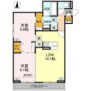 ノーブルパレス芝中田の間取り画像