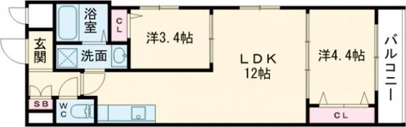 AVANTIO中百舌鳥の間取り画像