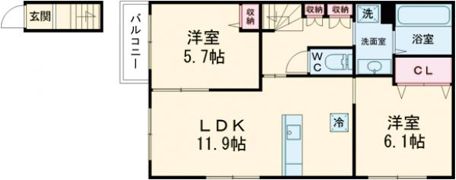ボヌールメゾンサカイ1の間取り画像
