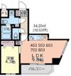 イーストサイドの間取り画像