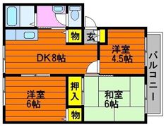 サンガーデン中島 Bの間取り画像