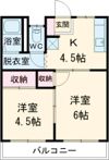 コーポ弥生の間取り画像