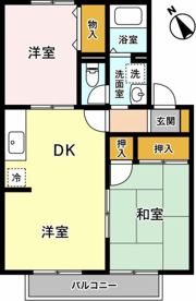 アムール米原 Bの間取り画像