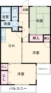 上之町カネヒロハイツの間取り画像