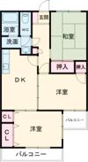 上之町カネヒロハイツの間取り画像