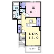 ピアチェーレ野中Bの間取り画像
