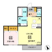 サンク・レーブ Bの間取り画像