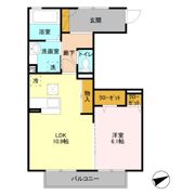 アズール Bの間取り画像