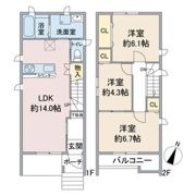 ヴィラ藤塚C・Dの間取り画像