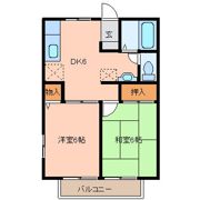 セジュール矢本Bの間取り画像
