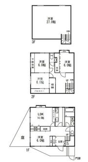 鶴見戸建の間取り画像