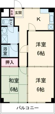 Fコーポの間取り画像