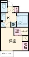 ラポール仏生山の間取り画像