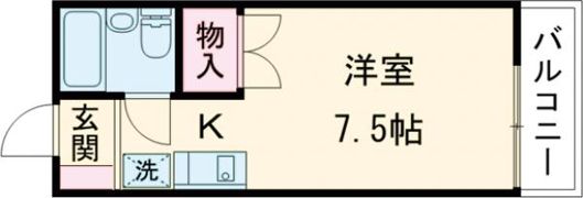 スバルハイツの間取り画像