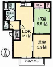 エントピア西原 A棟の間取り画像