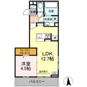 CouR18高宮Eの間取り画像