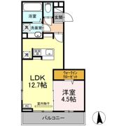 CouR18高宮Eの間取り画像