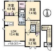 シャーメゾンKの間取り画像