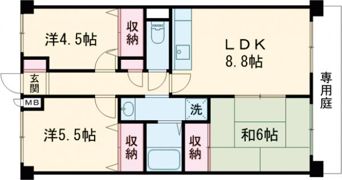 シャルヴィ加古川の間取り画像