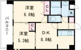 QREST熊大病院前の間取り画像