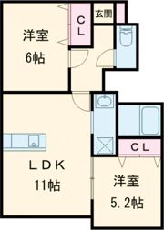 トラミッドヴィラ花田の間取り画像