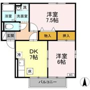 クレセントガーデン Ⅲの間取り画像