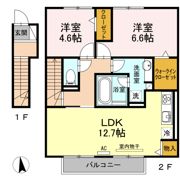 カーサ矢形の間取り画像