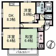 ペルレ B棟の間取り画像