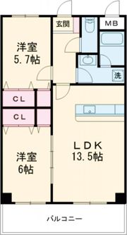 ベルクレストの間取り画像