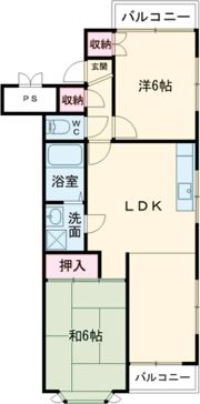 セザール青梅の間取り画像