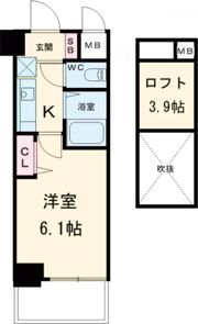 エステムコート神戸県庁前IIIフィエルテの間取り画像