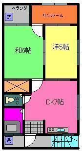 コーポ森田の間取り画像