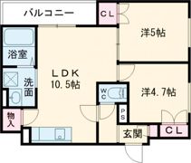 クリエオーレ田辺の間取り画像