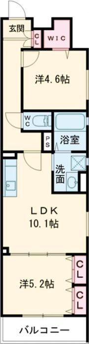 クリエオーレ田辺の間取り画像