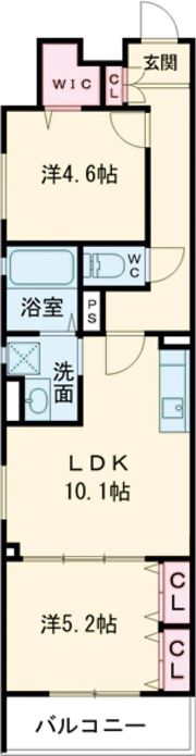クリエオーレ田辺の間取り画像