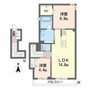 リバーサイド長岡2の間取り画像