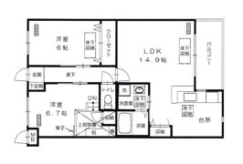 ルネス祇園の間取り画像