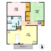セジュールみやび Aの間取り画像