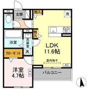 セレスティア福光西 EASTの間取り画像