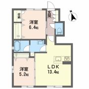 シャーメゾン ルポール 西野?Bの間取り画像